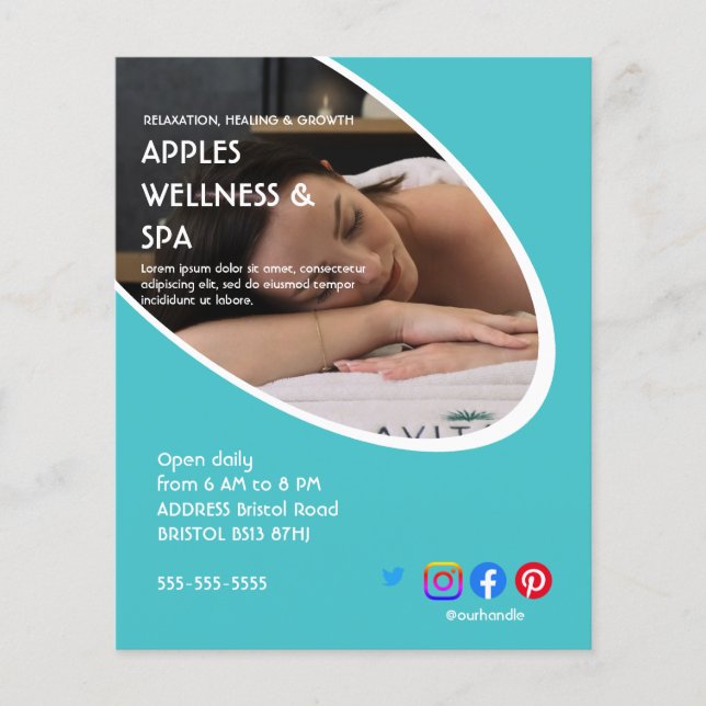 Luxus Wellness-Center Treatment Flyer | Individuel (Vorne)