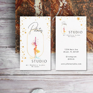 Luxus-Wellness-Yoga-Schönheitsstudio Goldene Stern Visitenkarte