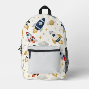 Luxus-Weltraum-Raketen-Kinder-Rucksack-Muster Bedruckter Rucksack