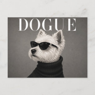 Luxus-Westie-Terrier-Hundeporträt Postkarte