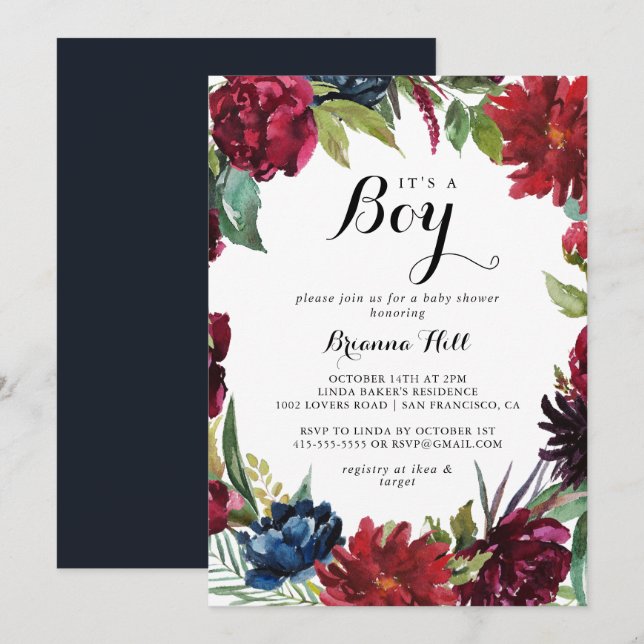 Luxus Whimsical Boho Es ist eine Baby-Dusche Einladung (Vorne/Hinten)