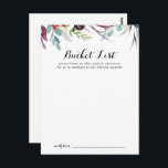 Luxus Whimsical Boho Wedding Bucket List Cards Postkarte<br><div class="desc">Diese luxuriösen,  skurrilen Hochzeitskarten sind die perfekte Wahl für einen rustikalen Hochzeitsempfang oder Brautparty. Das Design zeichnet sich durch eine vielfarbige Rose und Blume aus Pinien mit grünem Blattwerk aus und inspiriere die natürliche Schönheit. Ändern Sie den Wortlaut in Anzug jedes Lebensereignisses. Das Schild der Schaufelliste wird separat verkauft.</div>
