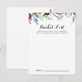 Luxus Whimsical Boho Wedding Bucket List Cards Postkarte