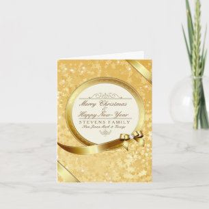 Luxus White & Gold Frohe Weihnachten