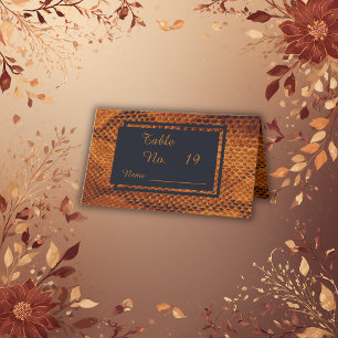 Luxus-Wild-Schlangenhaut-Tier-Hochzeit Platzkarte