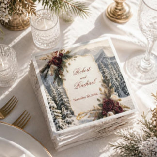 Luxus-Winterhochzeit Serviette