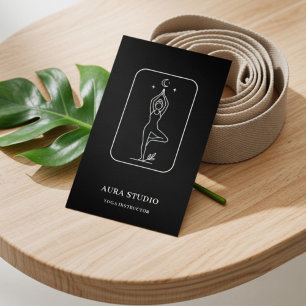 Luxus-Yoga-Lehrer Elegant Visitenkarte
