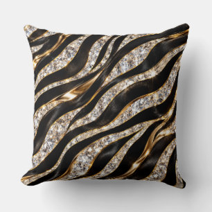 Luxus-Zebra-Kristall-Tierdruck Kissen