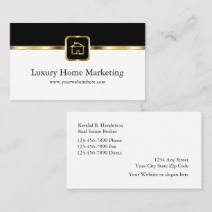 Luxus-Zuhause-Marketing Visitenkarte