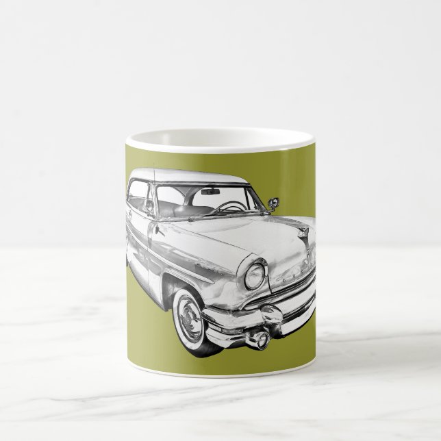 Luxusauto-Illustration 1955 Lincolns Capri Kaffeetasse (Mittel)