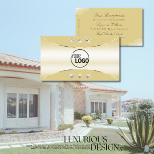 Luxuscreme mit Verzierten Diamanten und Logo Visitenkarte
