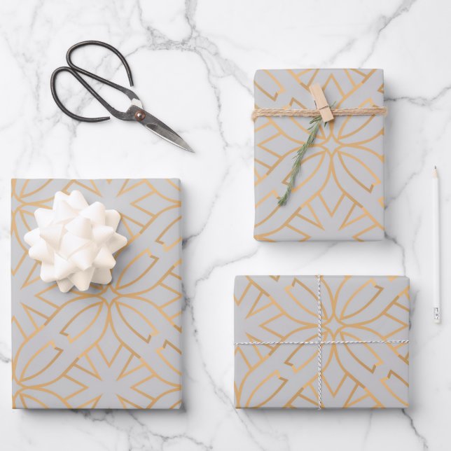 Luxusdekorationen 44 geschenkpapier set (Vorderseite)
