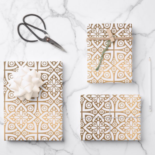 Luxusdekorationen 7 geschenkpapier set (Vorderseite)
