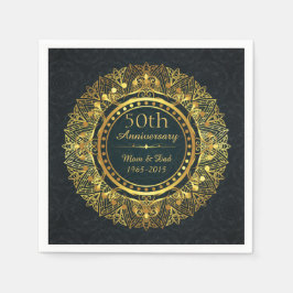 Luxusdesign 50. Hochzeitstag Serviette
