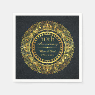 Luxusdesign 50. Hochzeitstag Serviette