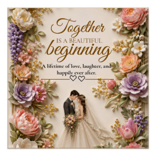 Luxusfähige editierbare Karte für Hochzeitseinladu Poster