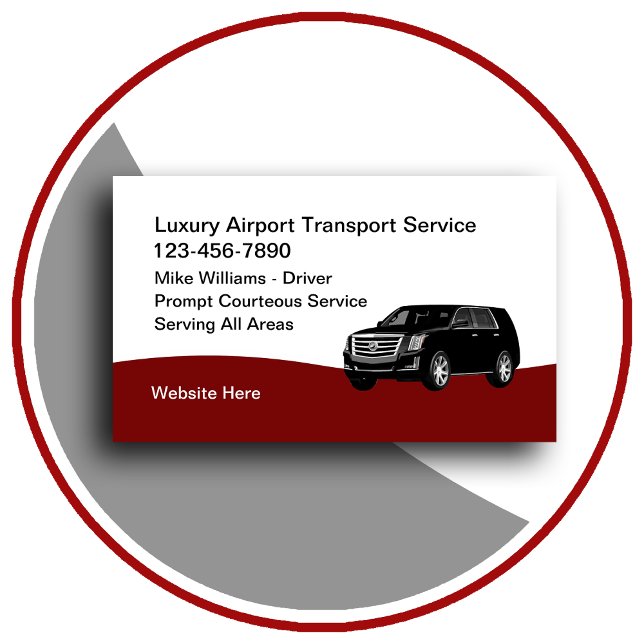 Luxusflughafen Transport Taxi Service Visitenkarte (Von Creator hochgeladen)