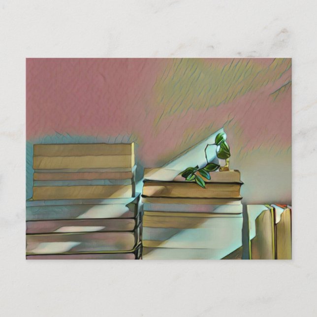 Luxusgeschenke für Buchliebhaber Postkarte (Vorderseite)