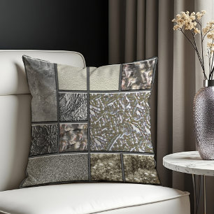 Luxusglas, Muschel und Metal Geometrie Kissen