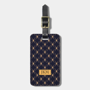 Luxusgold Metal Monogramm personalisieren Gepäckanhänger