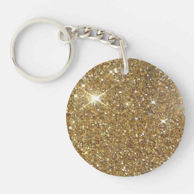 LuxusgoldGlitzer - Druckbild Schlüsselanhänger (Vorderseite)
