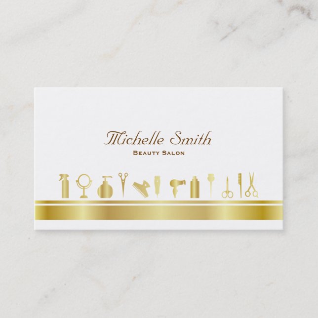 LuxusImitat-Goldkosmetik-Schönheits-Salon Visitenkarte (Vorderseite)