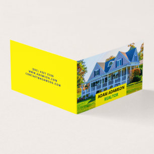 Luxusimmobilienmakler (QR-Code) Realtor gefaltet Visitenkarten