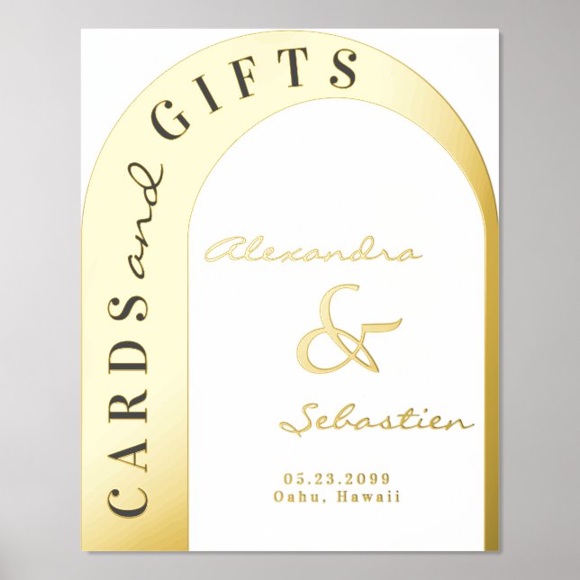 Luxuskarten und Geschenktisch Gold Silberne Hochze Foliendrucke (Vorderseite)