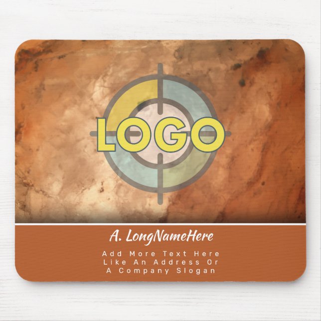 Luxusmarke Kürbis Orange Executive Office Mousepad (Vorne)