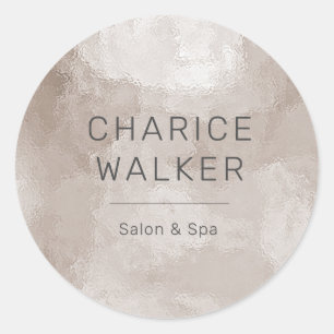 Luxusperlensalon und Wellness-Center-Monogramm Runder Aufkleber