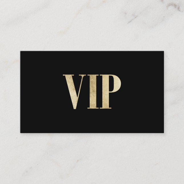 Luxusschwarzes und Gold VIP kardieren Visitenkarte (Vorderseite)