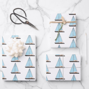 Luxusseegelboot Geschenkpapier Set