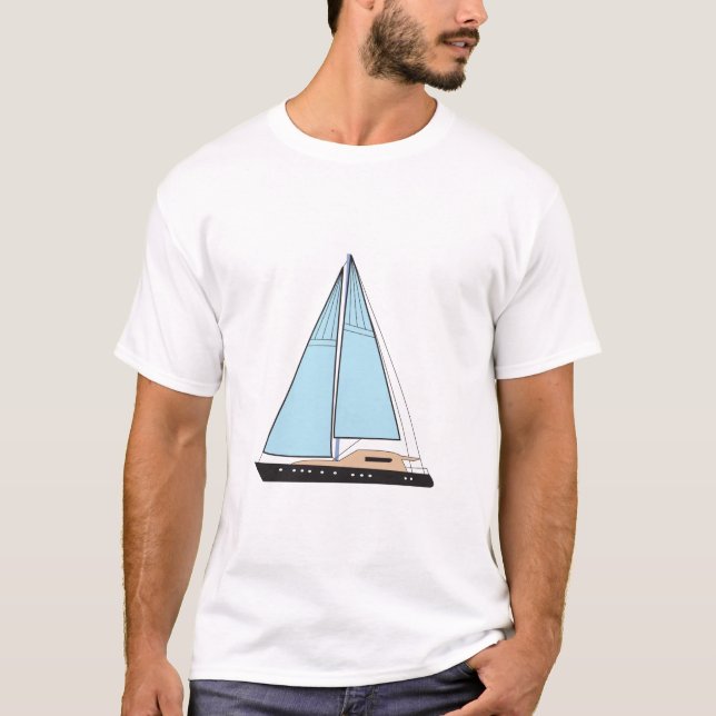 Luxusseegelboot T-Shirt (Vorderseite)