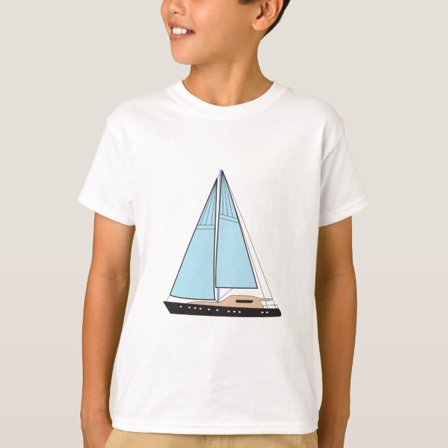 Luxusseegelboot T-Shirt (Vorderseite)