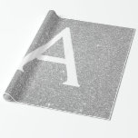 Luxussilber-Glitzer und Sparkle-Monogramm Geschenkpapier<br><div class="desc">Luxuriöse Silver Imitats Glitzer und sparkle Elegant Geschenkpapier. Dieses Geschenkpapier kann so angepasst werden,  dass es Ihren Anfangs- und Vornamen für ein Geschenkpaket für eine Girl's Baby Duwer,  Brautparty,  Junggeselinnen-Abschied oder Girl's Birthday Party enthält.</div>