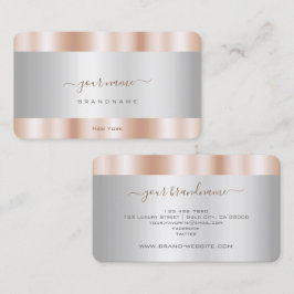 Luxussilber und Rose Gold Effekt Beruflich Visitenkarte
