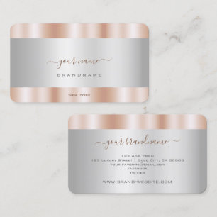 Luxussilber und Rose Gold Effekt Beruflich Visitenkarte