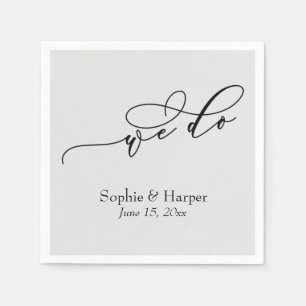 Luxusskript Einfache Typografie We Do Gray Serviette