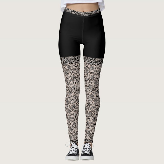LuxusSpitzen--spitze Leggings (Vorderseite)