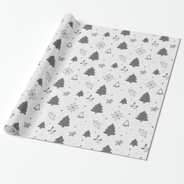 Luxusweihnachtsmuster Geschenkpapier (Ungerollt)