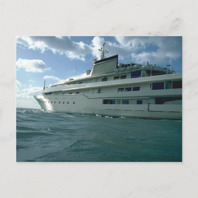Luxusyacht Postkarte (Vorderseite)