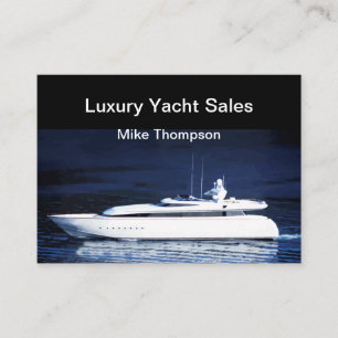 Luxusyacht-Verkaufsthema Visitenkarte
