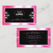 Luxuy Black Pink Sparkle Juwelen Ornaments Logo hi