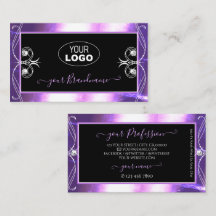 Luxuy Verziert Black Lila Sparkle Juwelen mit Logo