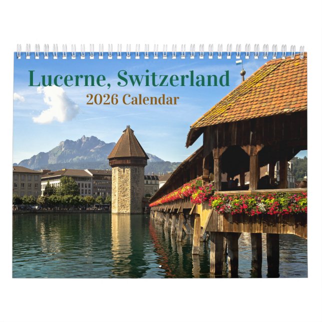 Luzern Schweiz 2026 Kalender (Titelbild)