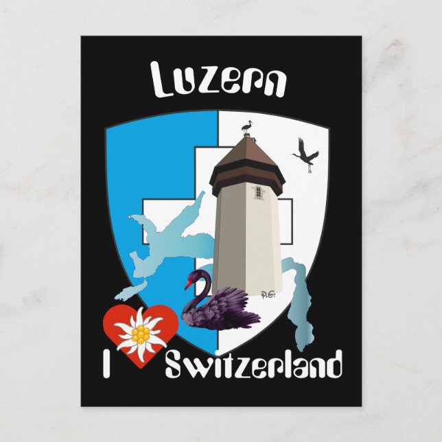 Luzern Schweiz Postkarte (Vorderseite)