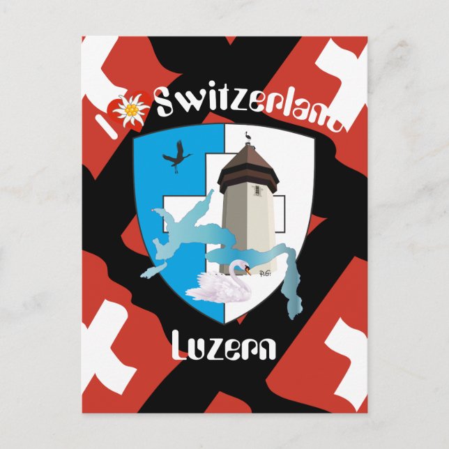 Luzern Schweiz Postkarte (Vorderseite)