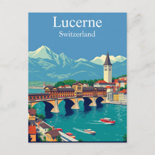 Luzern, Schweiz Reise Alpenlandschaft Postkarte