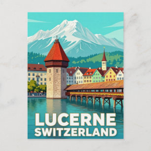 Luzern Schweiz Reise Seeblicke   Postkarte