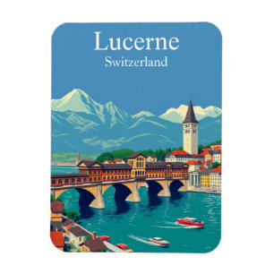 Luzern, Schweiz Reisen Alpen Stadtrundgang Magnet